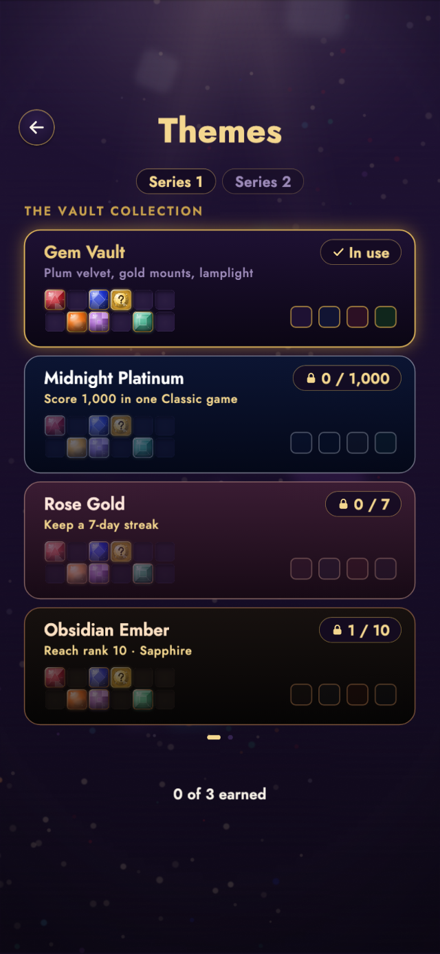 The Themes screen