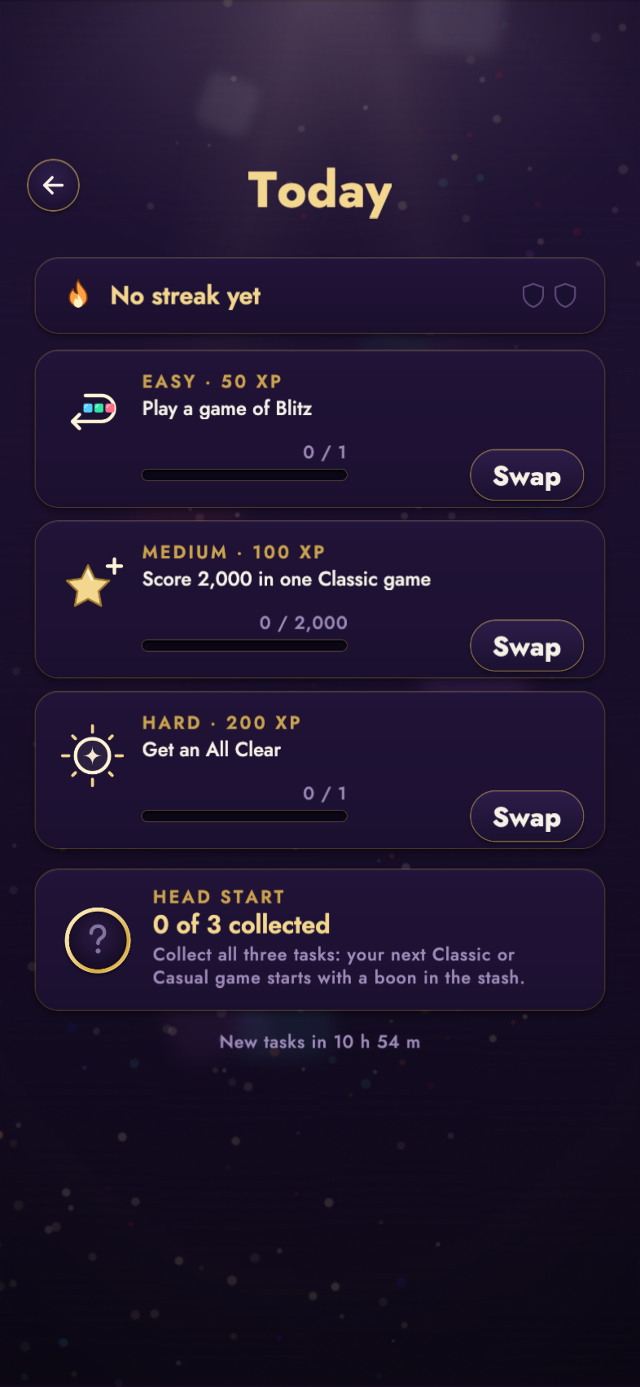 Today's three tasks